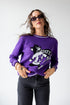 K-State Wicks Woven Striped Detail Sweater